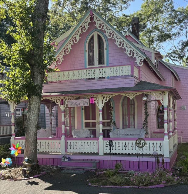 Pink house in Maine