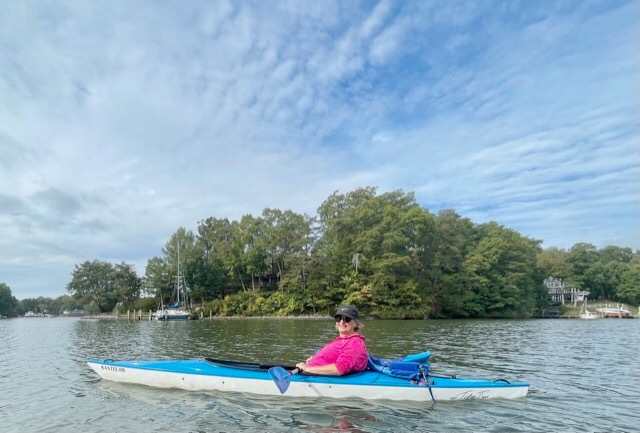 woman in kayak